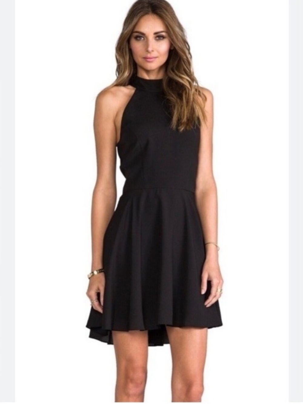 Naven | Mia Halter Black Fit & Flare Skater Cocktail Dress Size 6